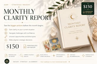 provide a monthly tarot guidance and clarity report