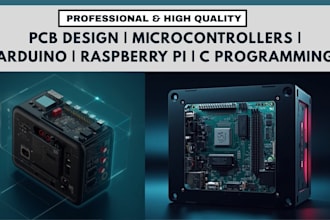 design pcb, microcontroller, c programming, raspberry pi and arduino projects