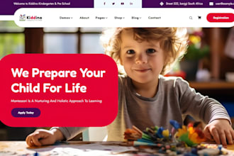 build kindergarten website preschool daycare childcare educational website