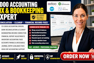 do fix odoo accounting errors reconcile bookkeeping  clean up financial records