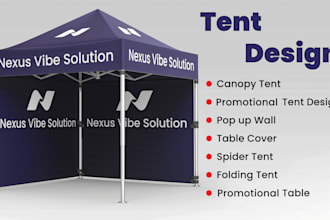 design canopy tent, table cover and flag your exhibition