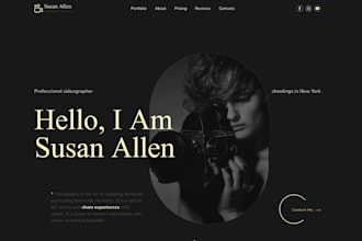 design a cinematic film production, portfolio, or filmmaker website