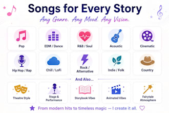 create songs for your businesses, videos, podcasts