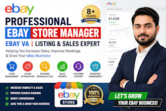 professional ebay store manager ebay VA listing sales expert