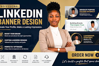 design linkedin banner  cover design youtube banner