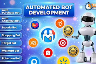 do auto purchase bot, pokemon bot, lazada bot, target bot, shopping bot
