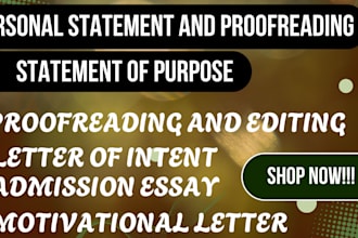 edit and proofread your personal statement or sop