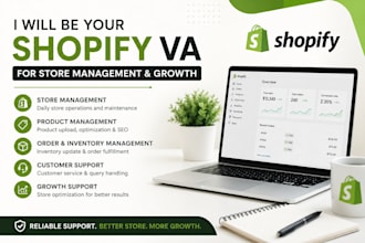 be your shopify VA for store management and growth