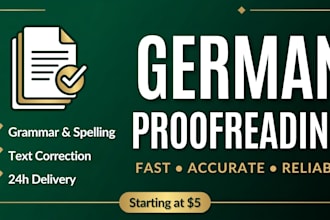 proofread and correct german texts