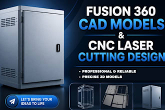 create cnc laser cutting design, fusion 360 cad and sheet metal enclosure dxf