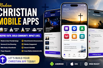 develop modern christian bible app church app prayer app ministry app