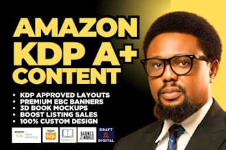 amazon kdp a plus content, book marketing, amazon ebc, kdp ebc, banner design