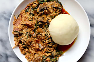 make fufu and ogbono soup for house party