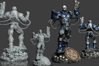 convert 2d to 3d character model 2d to 3d model custom 3d miniature stl printing