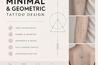 design a custom fine line minimal tattoo