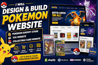 build pokemon website pokemon shopify store tcg website collectible card website