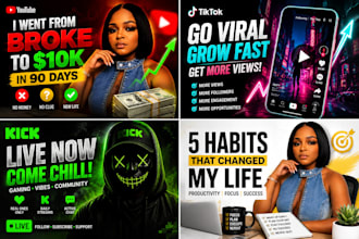 make social media thumbnail for you
