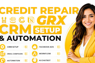 setup credit repair automations build credit repair website funnels facebook ads