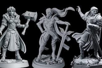 sculpt 3d model dnd miniature warhammer 40k titan aos  tabletop figurine zbrush