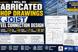 do fabricated shop drawings k joist steel connection design