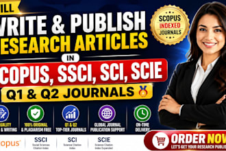 write and publish research articles in scopus, ssci, sci, scie q1 and q2 journal