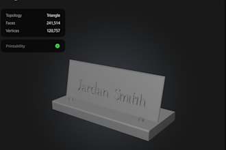 make a custom 3d print file or model in any type of file
