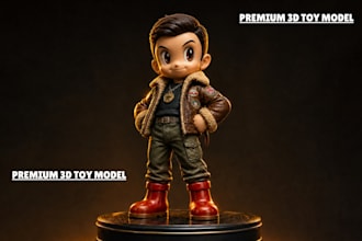 create custom 3d toy model, action figure and collectible figurine