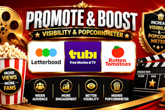 promote letterboxd, tubi,rotten tomatoes to increase visibility and popcornmeter