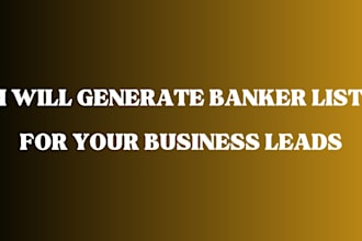 generate banker list for your business