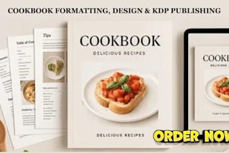 design cookbook recipe book, cookbook formatting for KDP, ebook menu kdp editor