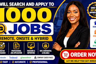 do job search and apply 1000 jobs ats cv writing resume design, job search