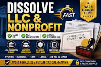 dissolve us state non profit, terminate ein file franchise tax, annual report