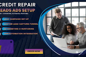 build credit repair website funnel automation setup clone with seo