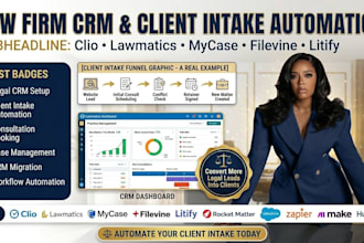 setup clio lawmatics mycase filevine litify CRM rocket matter intake automation