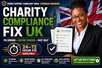 fix UK charity compliance errors, charity commission filing issues and gr