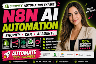 n8n shopify automation expert, n8n ai agent, n8n workflow, n8n ai shopify store