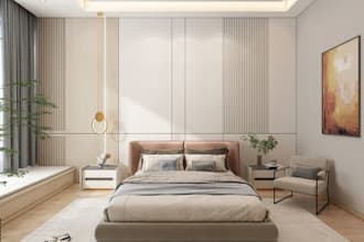 remodel bedroom suite,improve interior design, furniture layout, 2d to 3d render