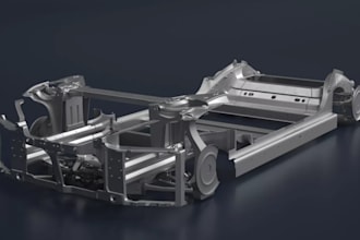 make professional 3d car structure, engine, chassis, monocoque, cad style render