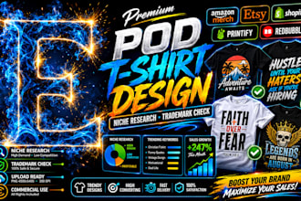 design trendy pod t shirt designs with kittl or canva and trademark checks