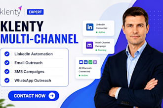 set klenty linkedin automation klenty multi channel klenty SMS whatapp outreach