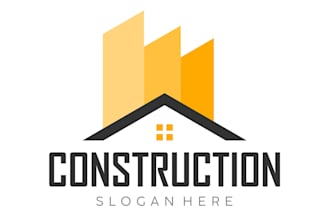 design a custom construction company logo with branding