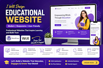 build lms educational website online course website education, elearning website