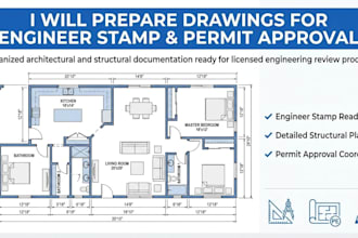 drawings for engineer stamp and permit approval