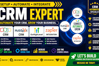 zoho CRM hubspot CRM gohighlevel zapier integration hubspot zoho crm automation