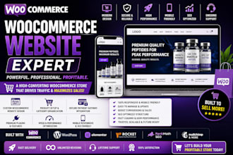 design woocommerce growth hormone site performance peptide ecommerce website