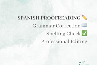 proofread spanish documents and review