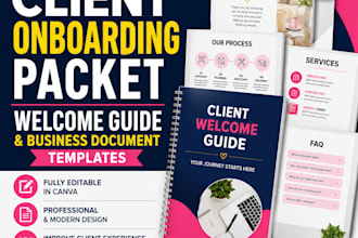 edit canva onboarding packet client welcome guide and business document template