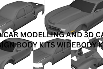 3d car model automotive cad body kits widebody car parts fender flares 3d print