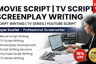 movie script and tv script, script writing screenplay tv and youtube script