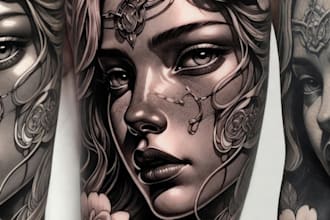 design unique black and grey tattoo artwork for you